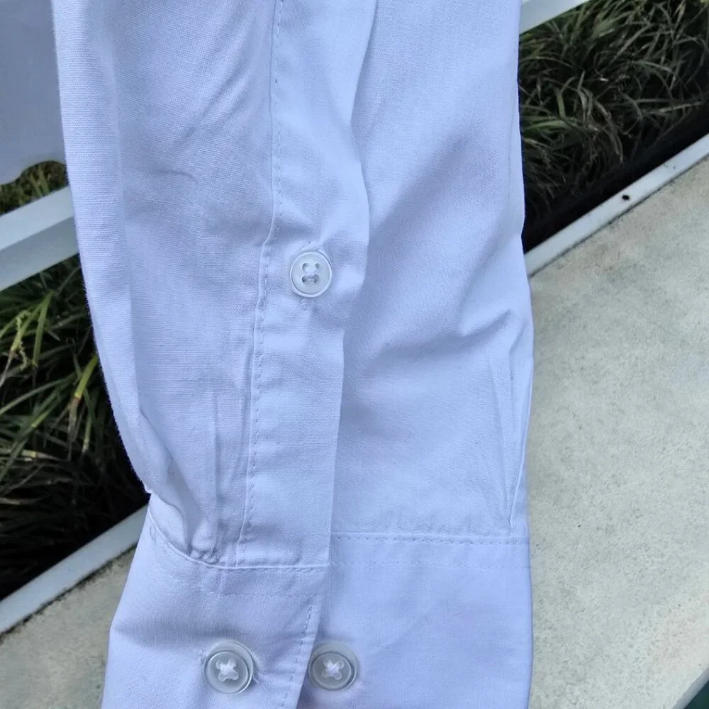 H&M Slim Fit Dress Shirt - White - Size Large - Picture 3 of 4